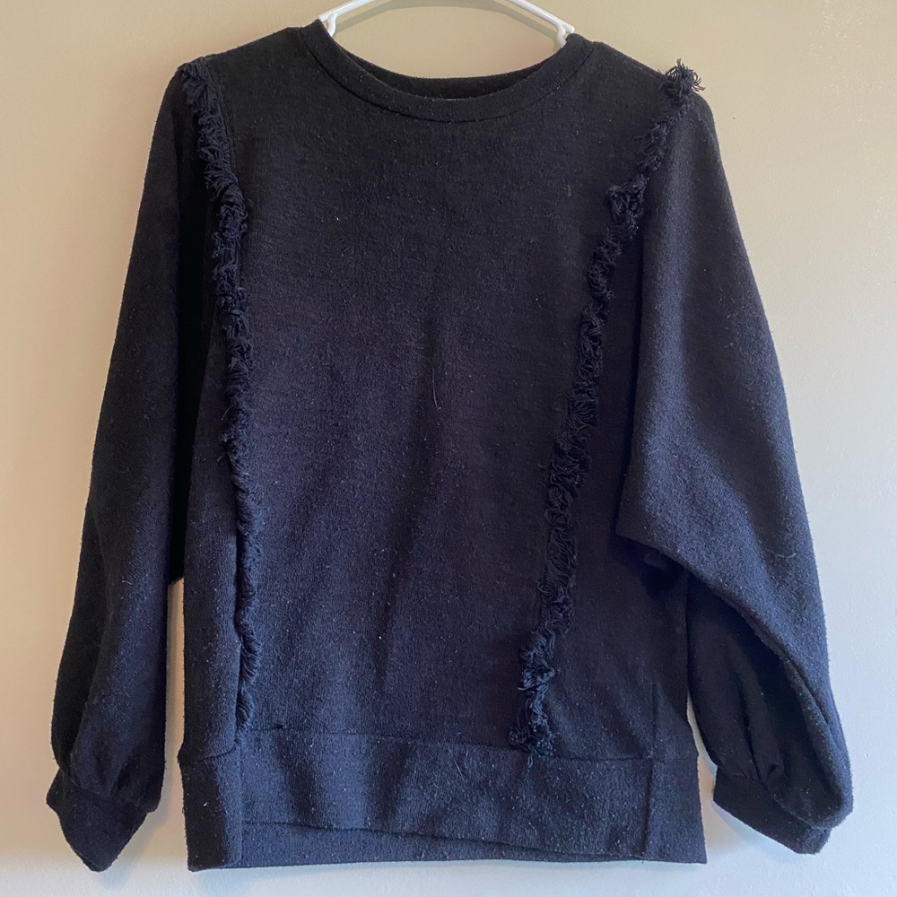 black sweater